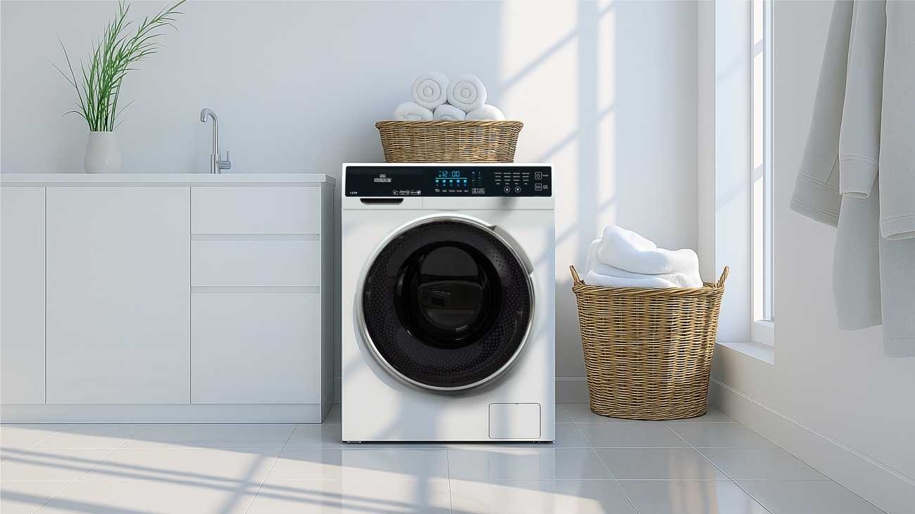 ماشین لباسشویی سپهر الکتریک تمیز و بادوام در فضای خانه ایرانی